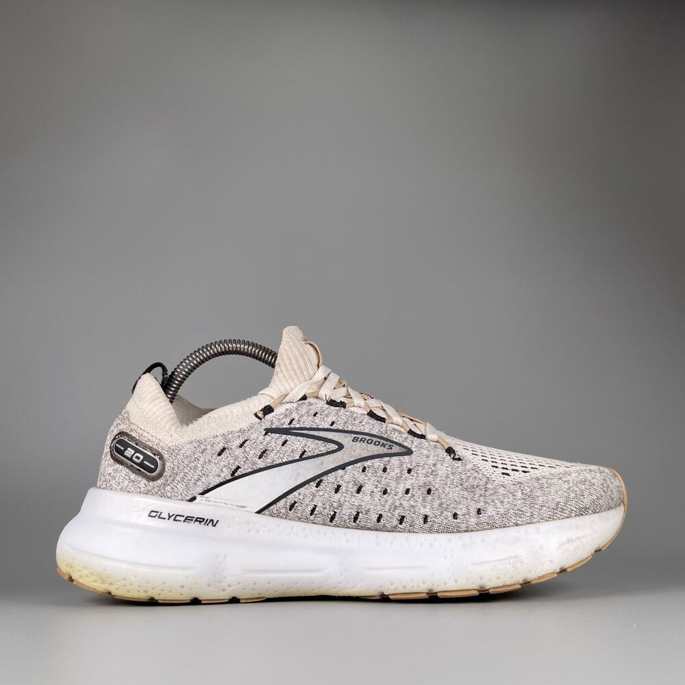 Brooks Glycerin Stealthfit 20 Women's Size 10 B Ivory Running Shoes Athletic GUC - Picture 5 of 9